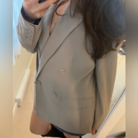New with tags DOUBLE BREAST OVERSIZED BLAZER - Picture 3 of 4